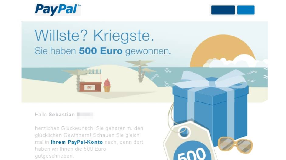 Gewinnspiel-Panne bei PayPal