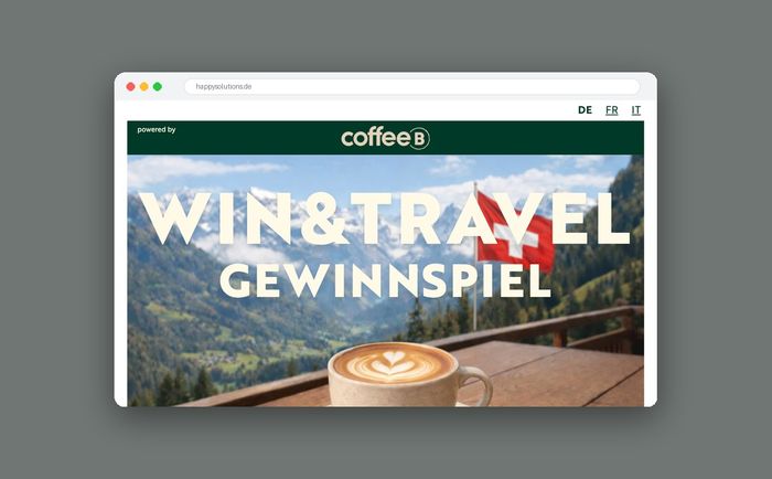 CoffeeB – WIN & TRAVEL Rubbel-Code-Gewinnspiel