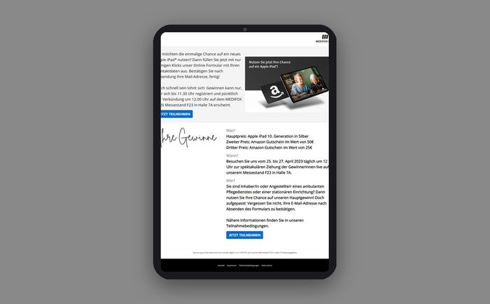 MEDIFOX DAN – Messe-Gewinnspiel mit Live-Ziehung